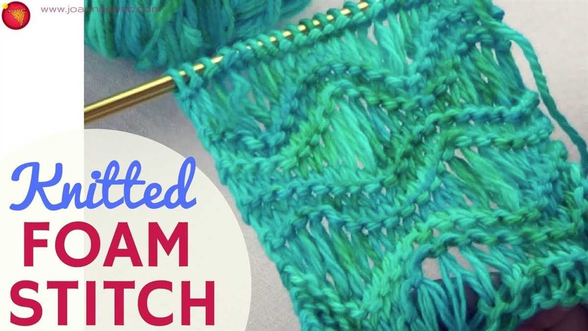 Seafoam stitch knitting pattern