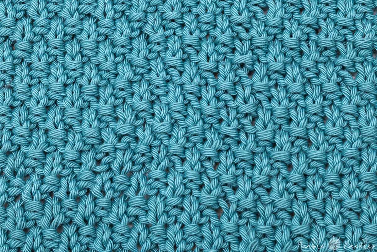 Seafoam stitch knitting pattern