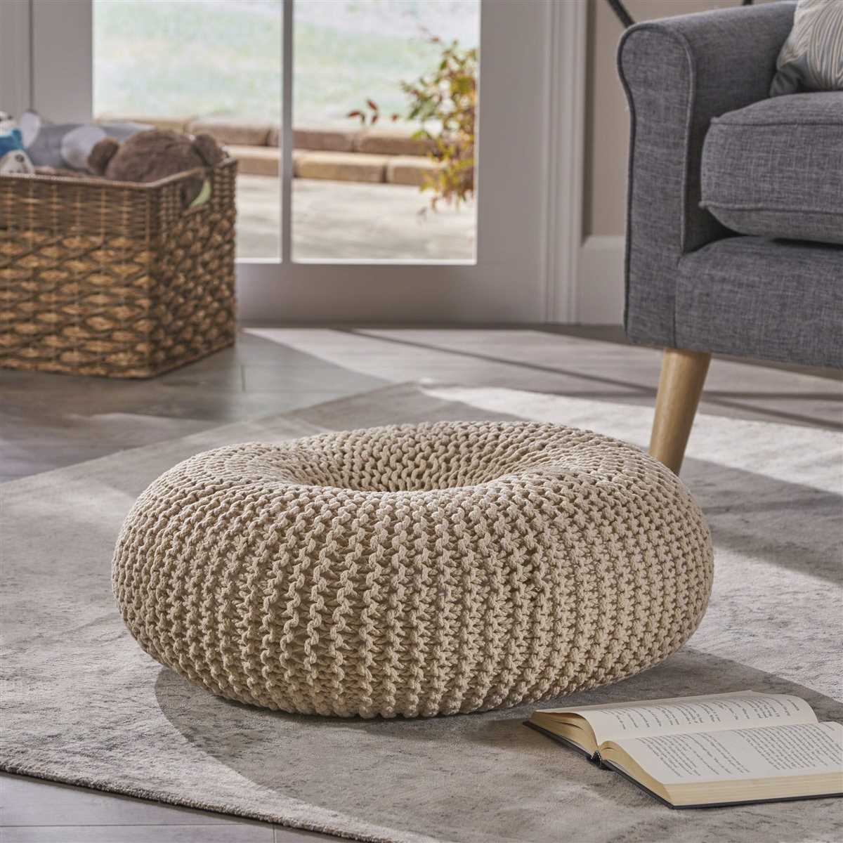 Knitted bath pouf pattern