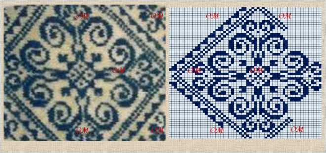 Selbu rose knitting pattern