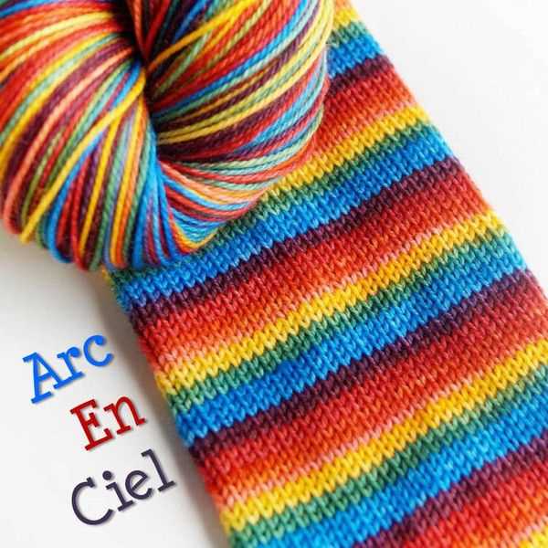 Self-striping yarn knitting patterns