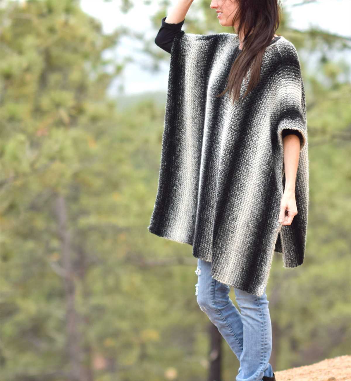 Easy knit poncho pattern