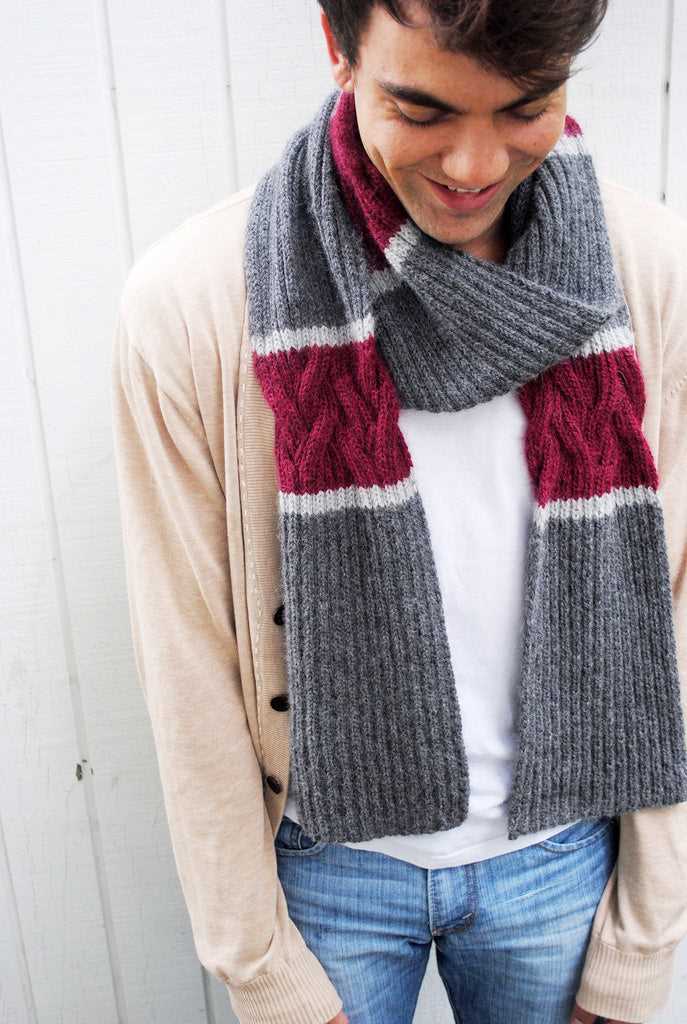 Mens scarf knit pattern