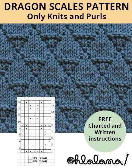 Dragon scales knitting pattern