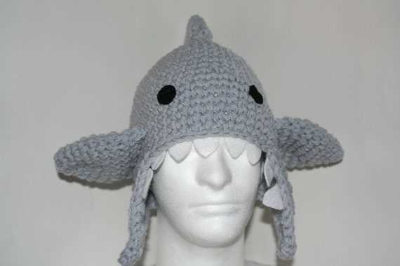 Shark hat knitting pattern free