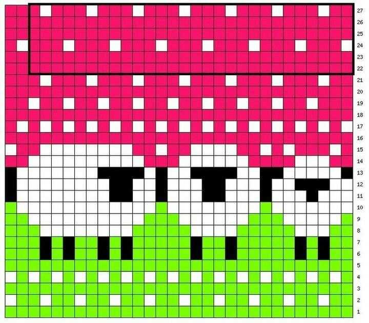 Sheep motif knitting pattern