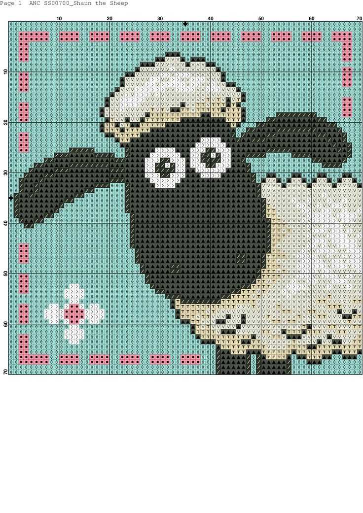 Sheep motif knitting pattern