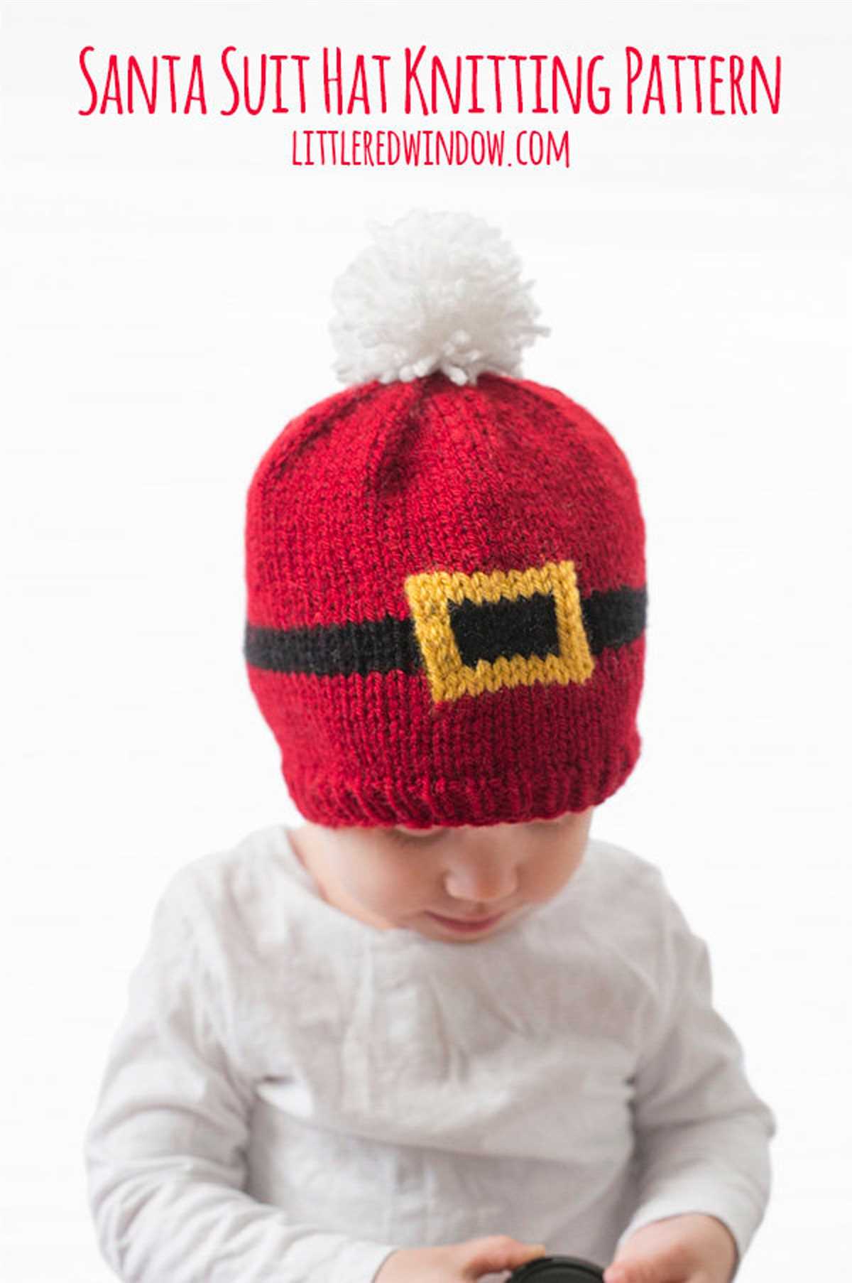 Santa hat knit pattern for infant