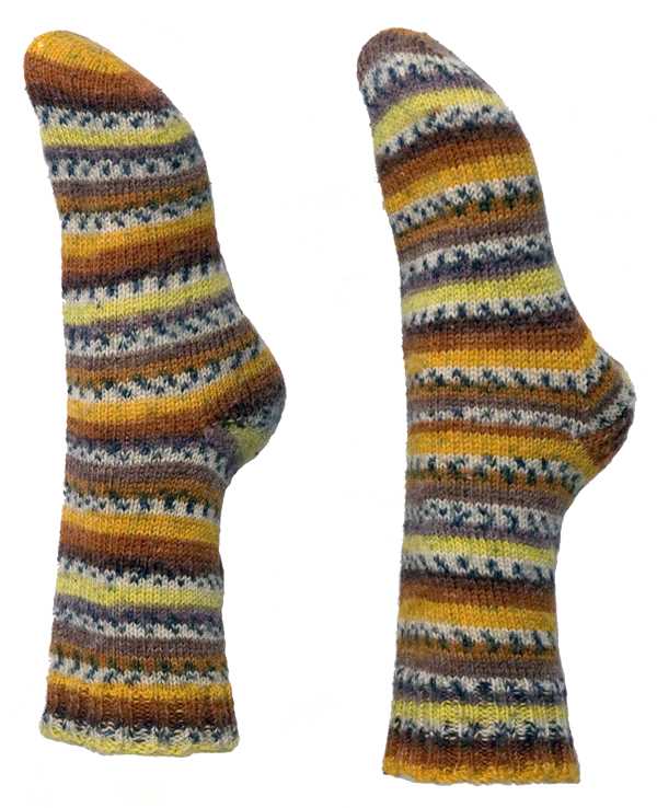 Toe up knit sock pattern