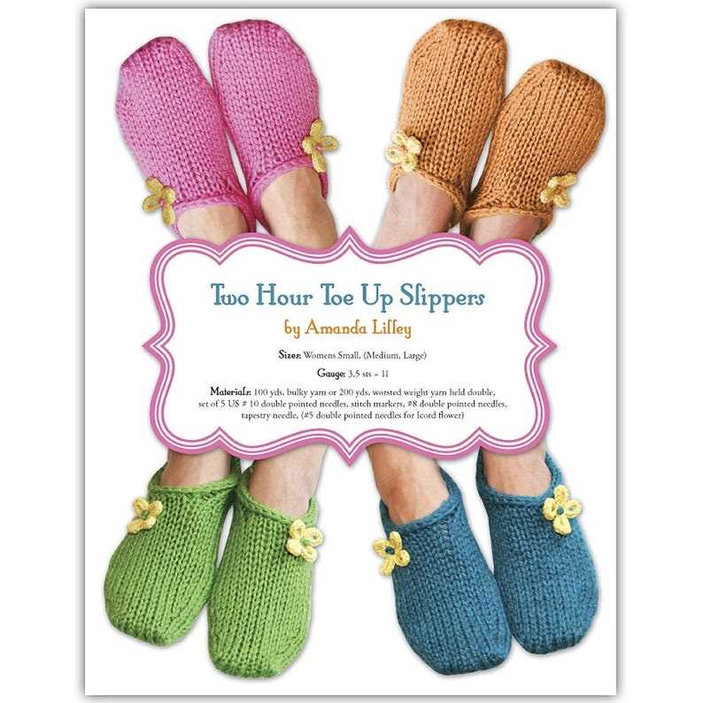 Pattern for knitted slippers free