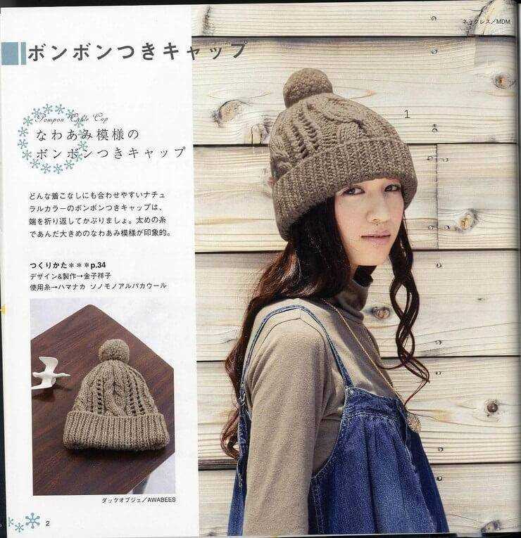 Simple cable knit hat pattern
