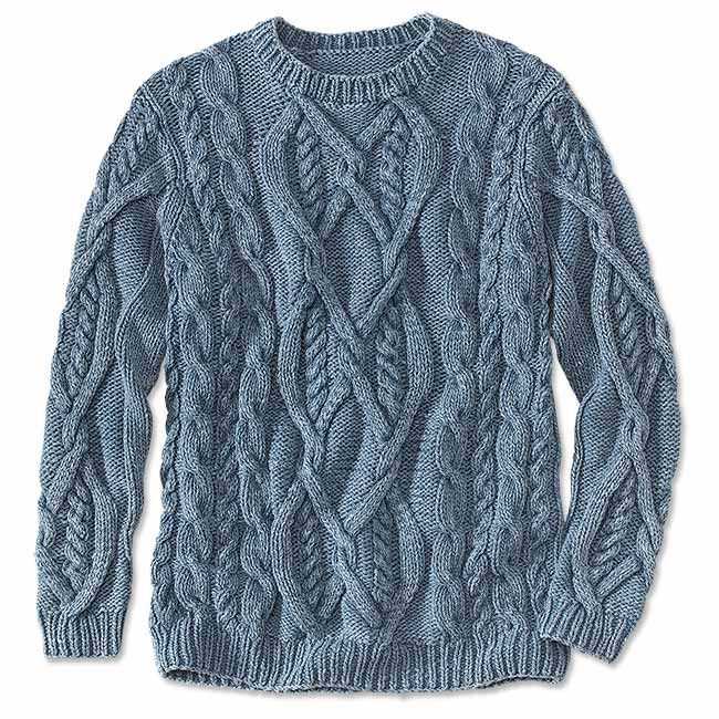 Simple crew neck sweater knitting pattern