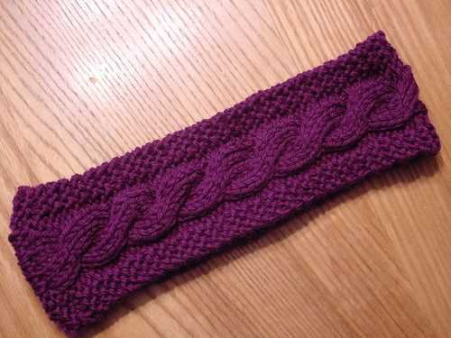 Simple ear warmer knitting pattern