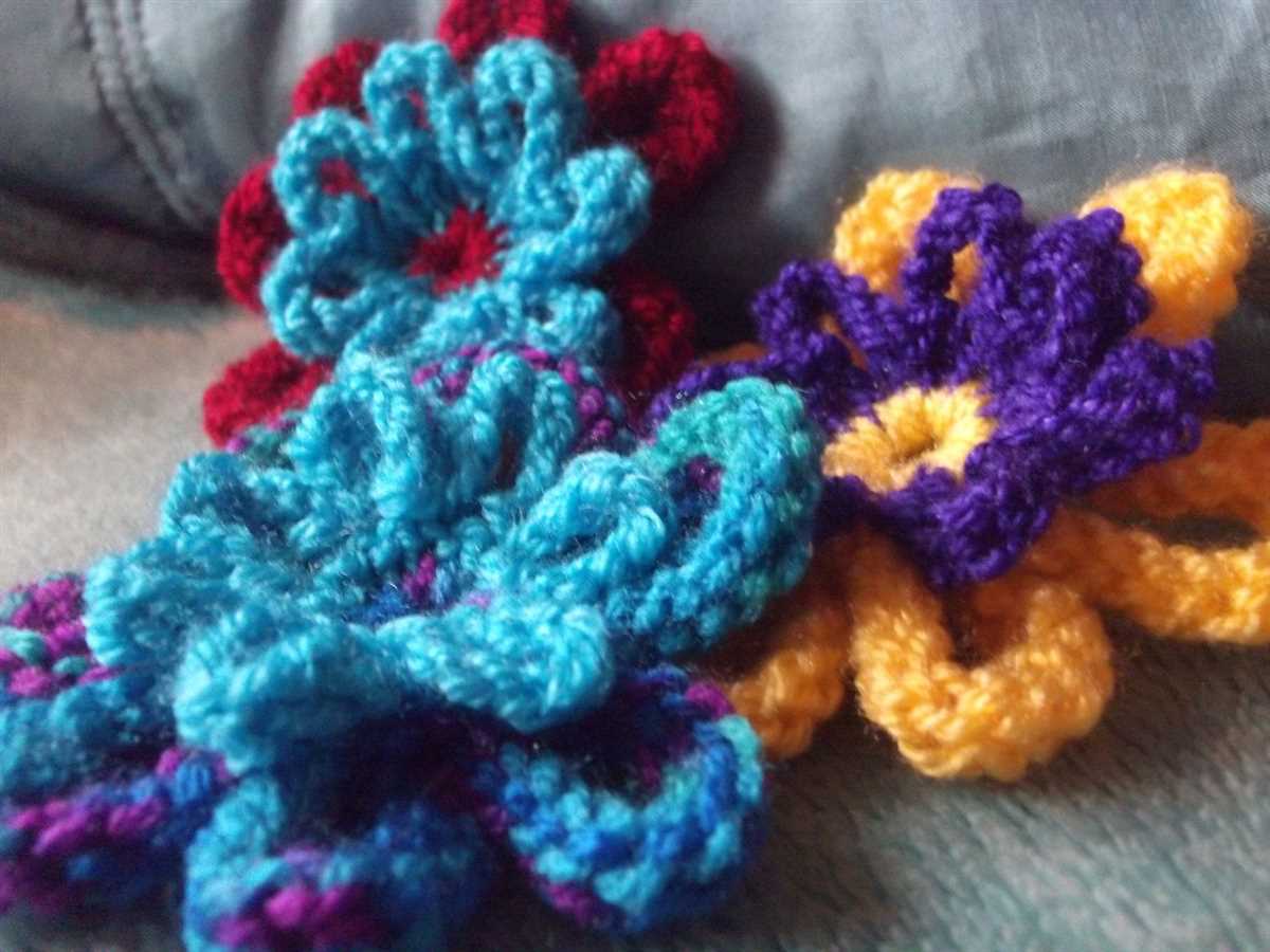 Simple knitted flower pattern
