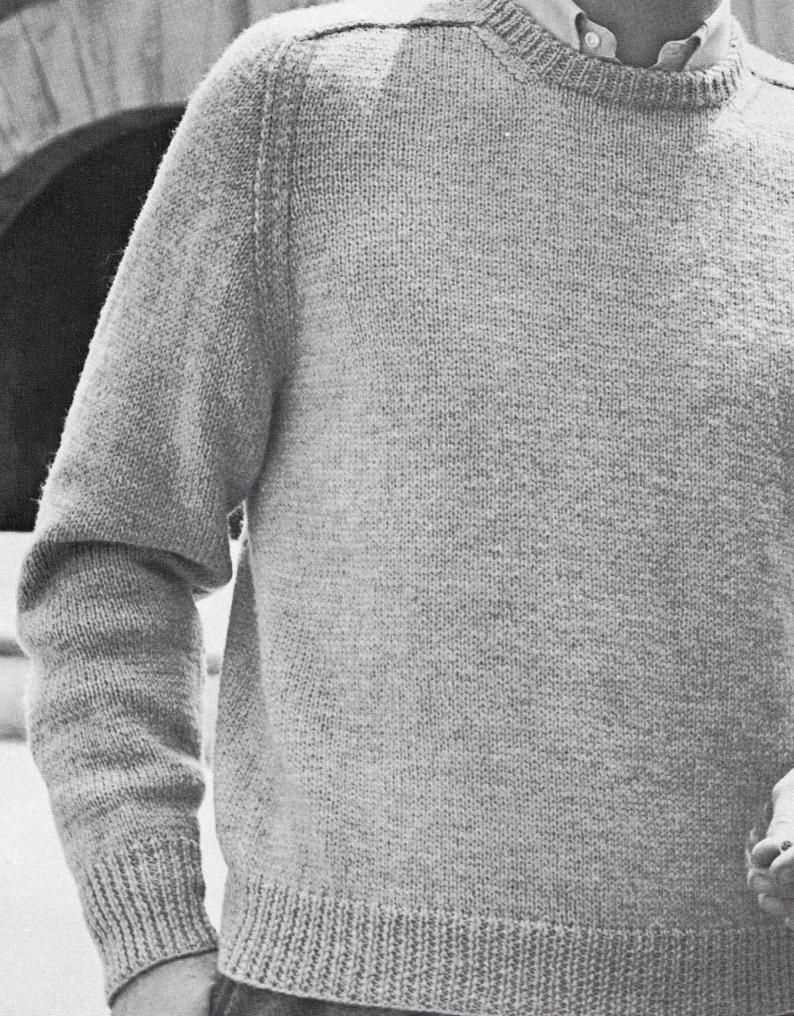 Mens sweater pattern knit in the round