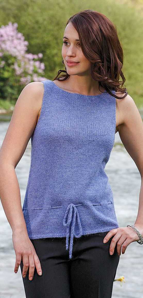 Sleeveless sweater knitting pattern