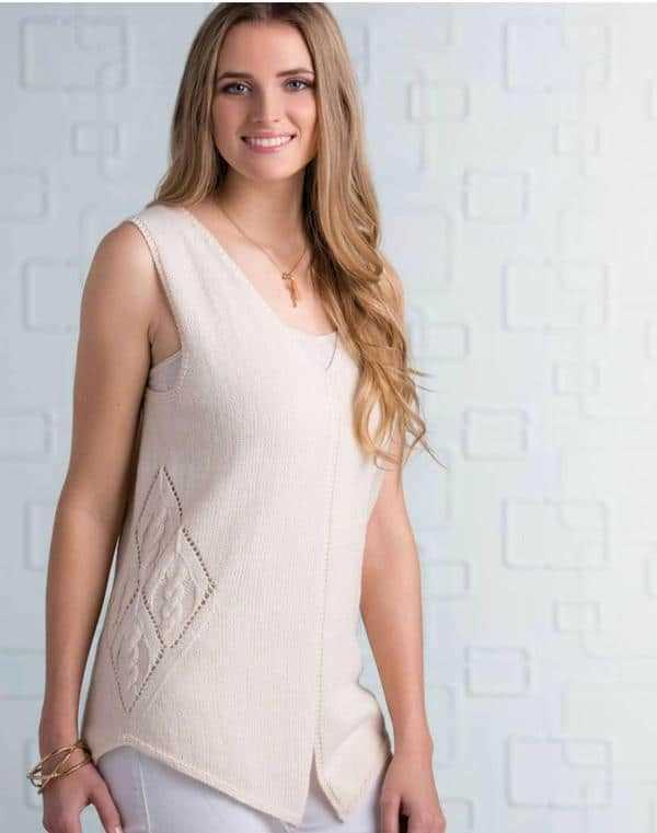 Sleeveless tunic knitting pattern