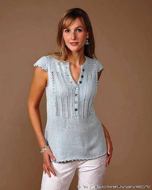 Sleeveless tunic knitting pattern