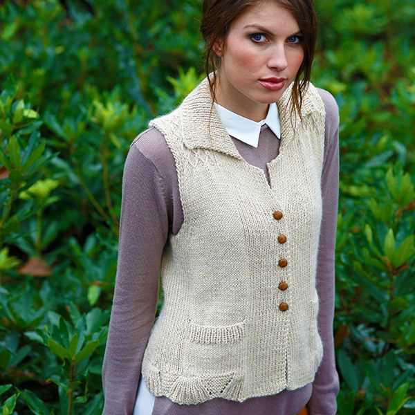 Sleeveless vest knitting pattern