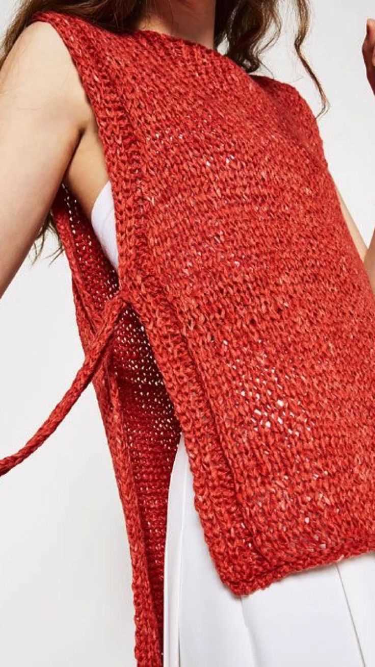 Sleeveless sweater knitting pattern