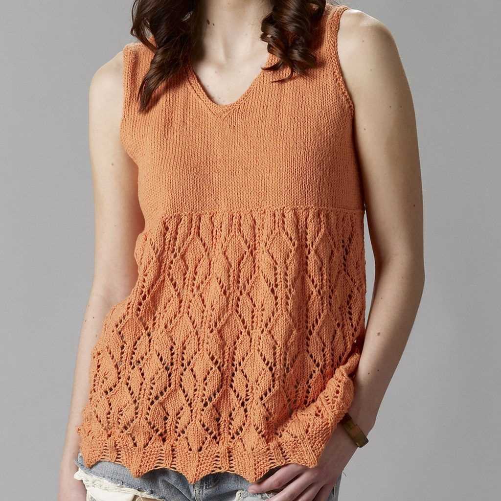 Sleeveless tunic knitting pattern