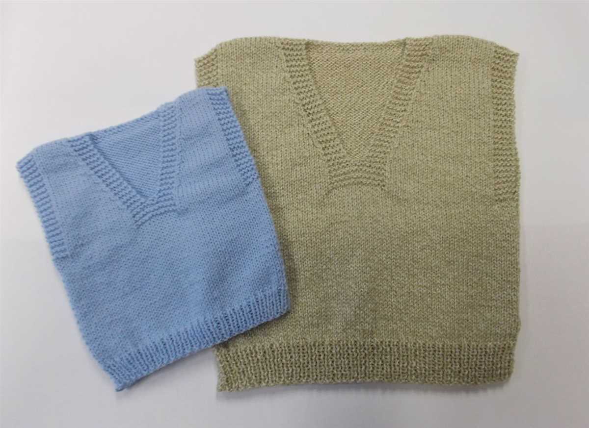 Sleeveless vest knitting pattern
