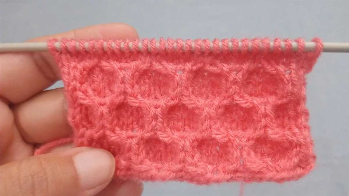 Slip stitch honeycomb knitting pattern