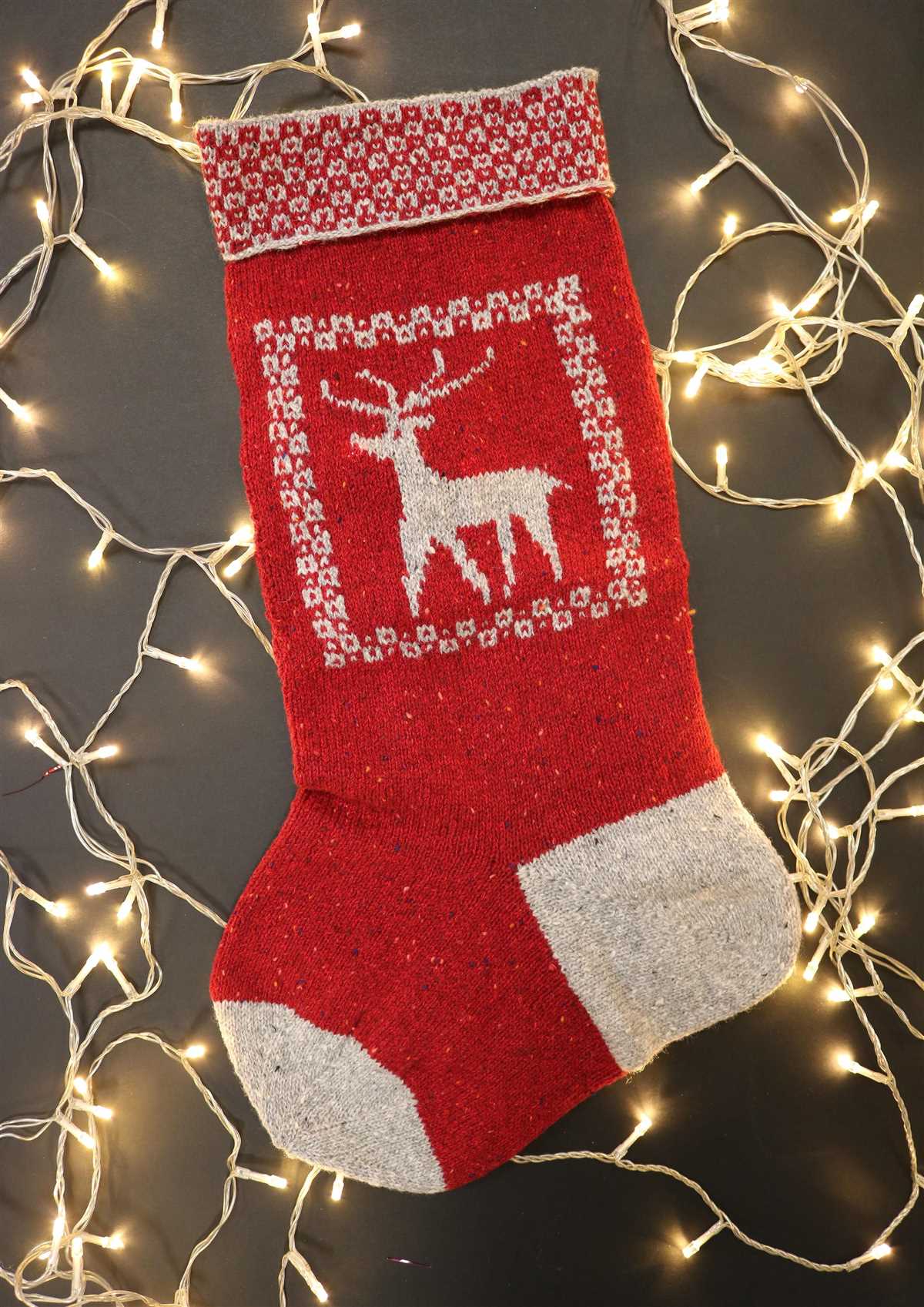 Small knit stocking pattern