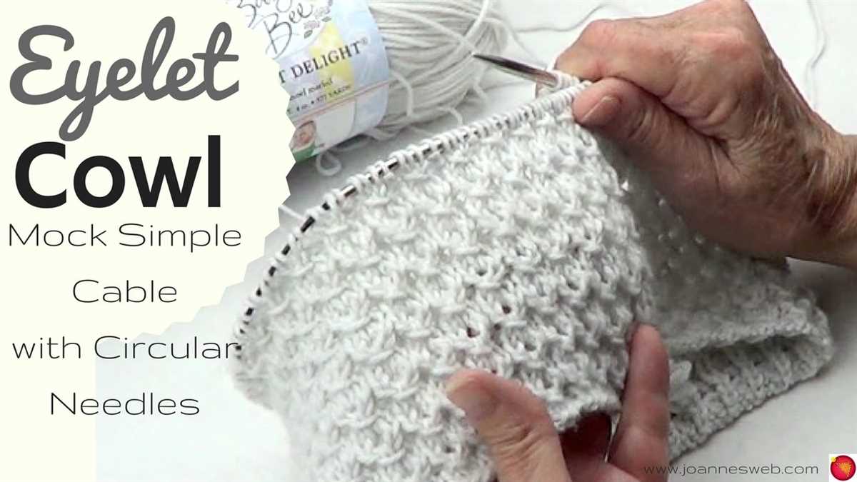 Snood knitting pattern circular needles