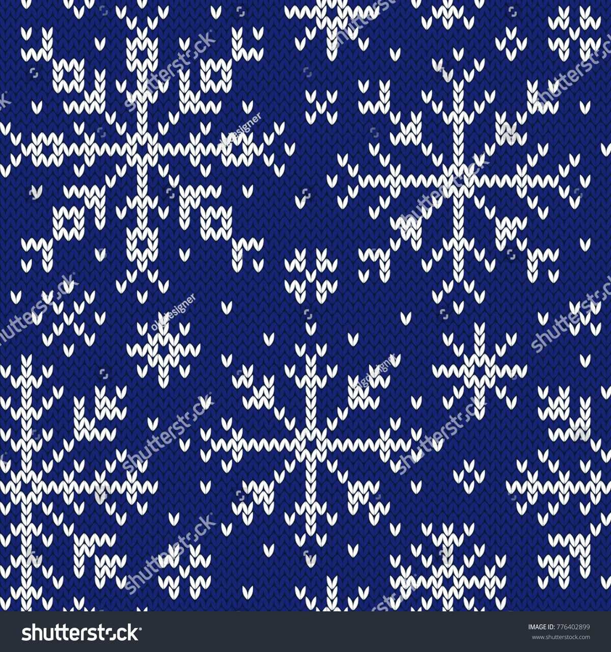 Snowflake lace knitting pattern