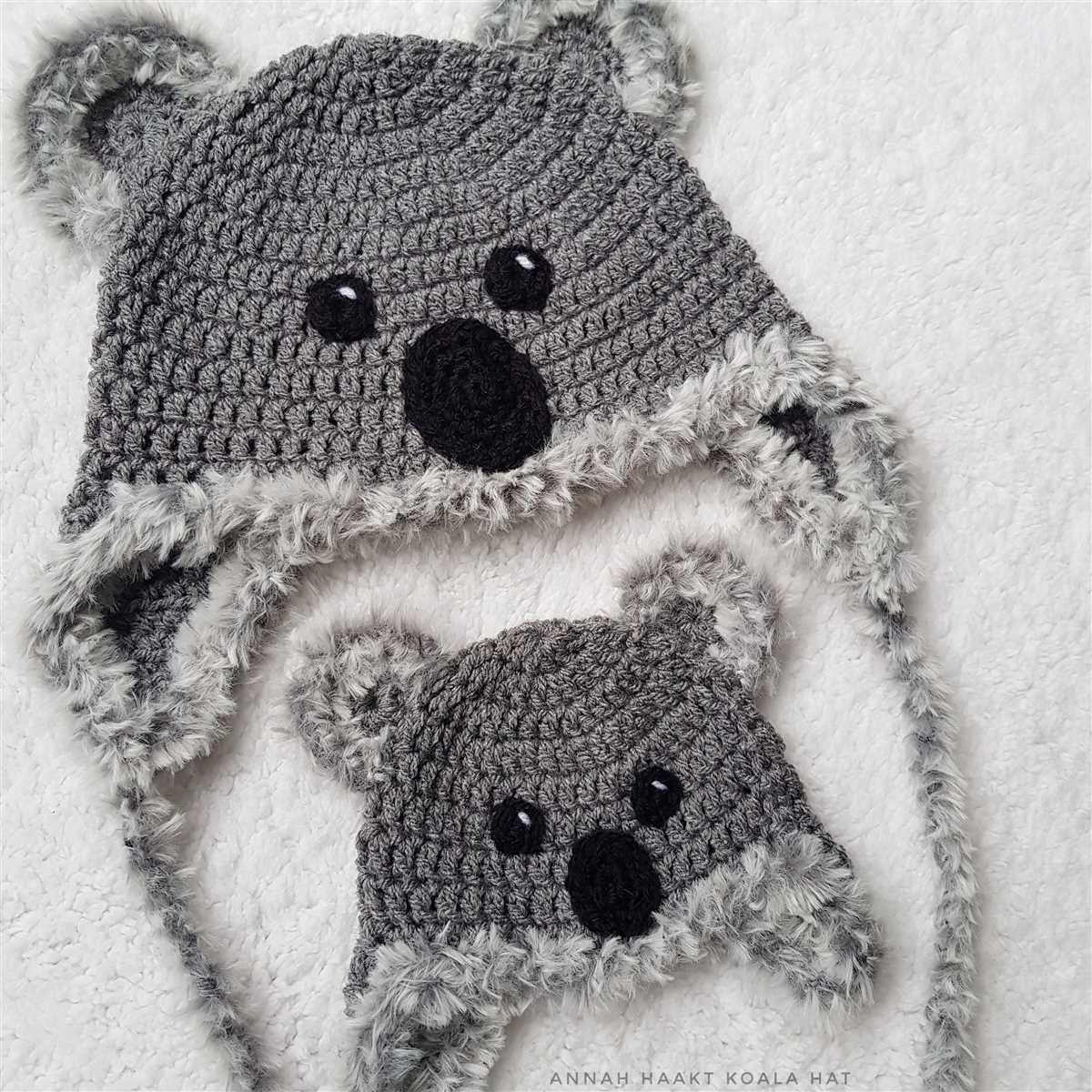 Koala hat knitting pattern