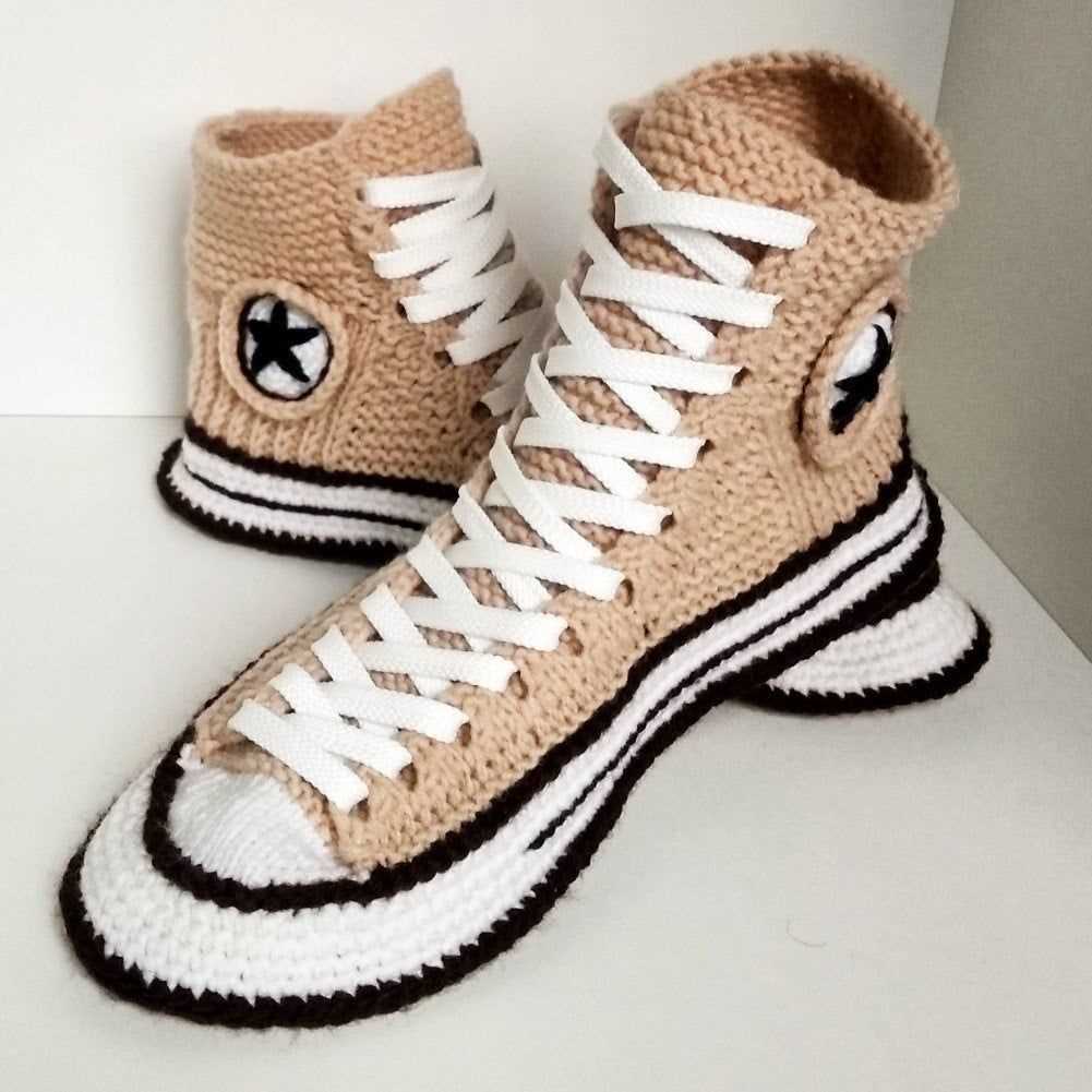 Knitted converse slippers pattern free