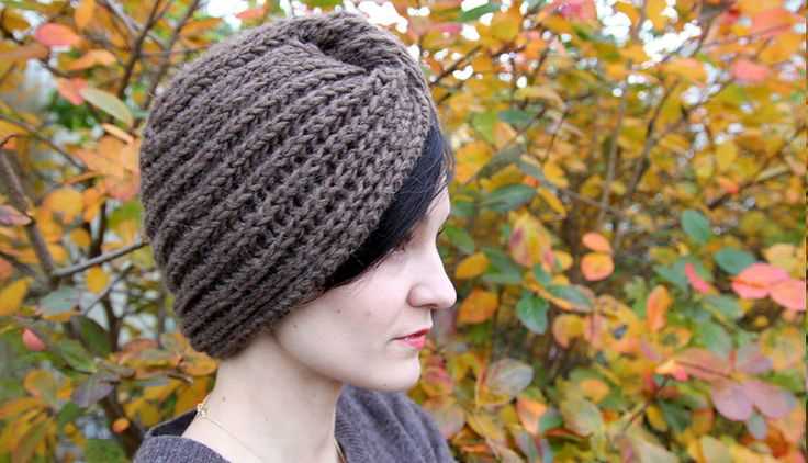Knit turban hat pattern
