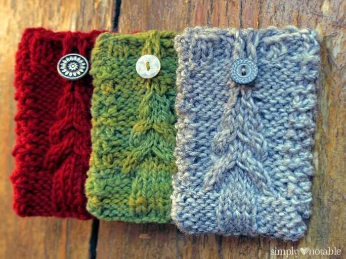 Knitted gift card holder pattern