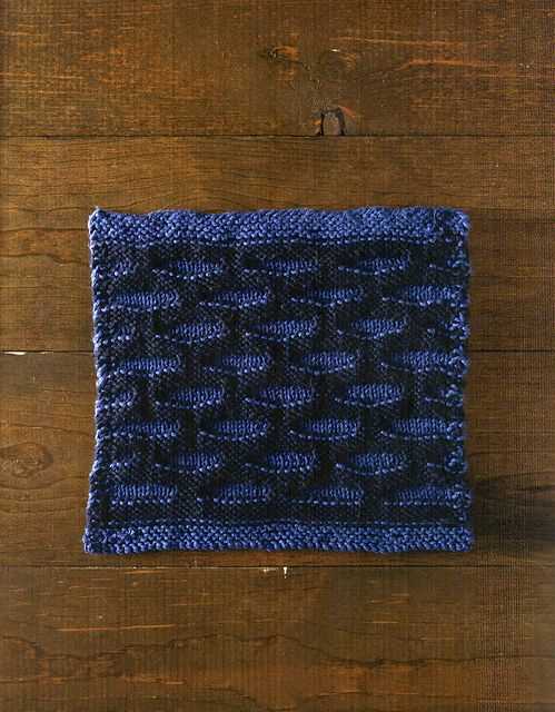 Basket weave dishcloth knitting pattern