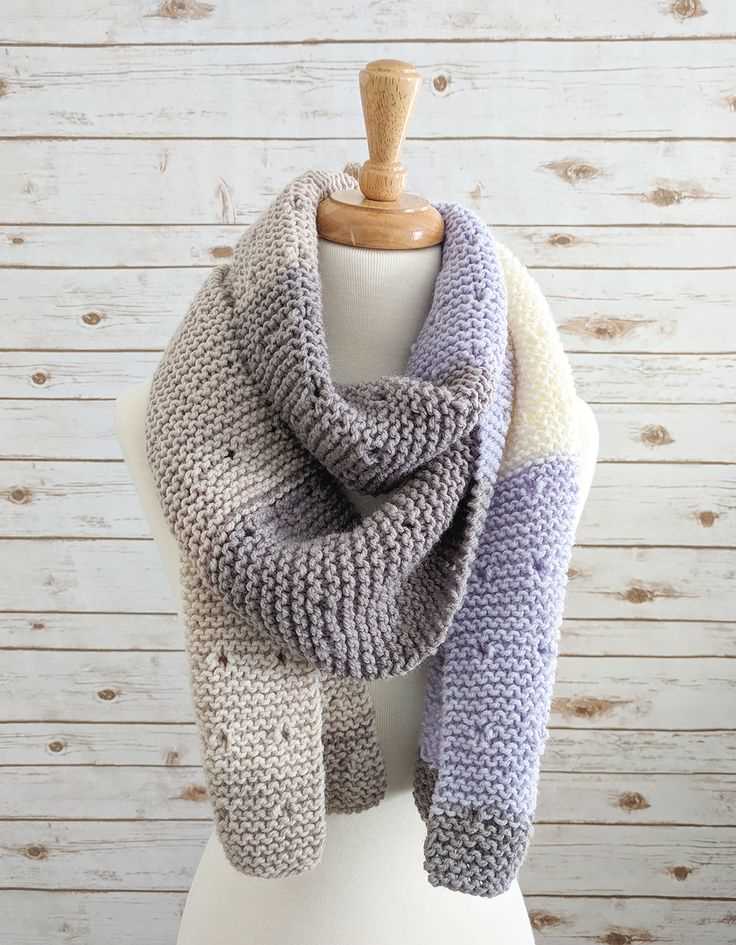 Star stitch scarf knitting pattern