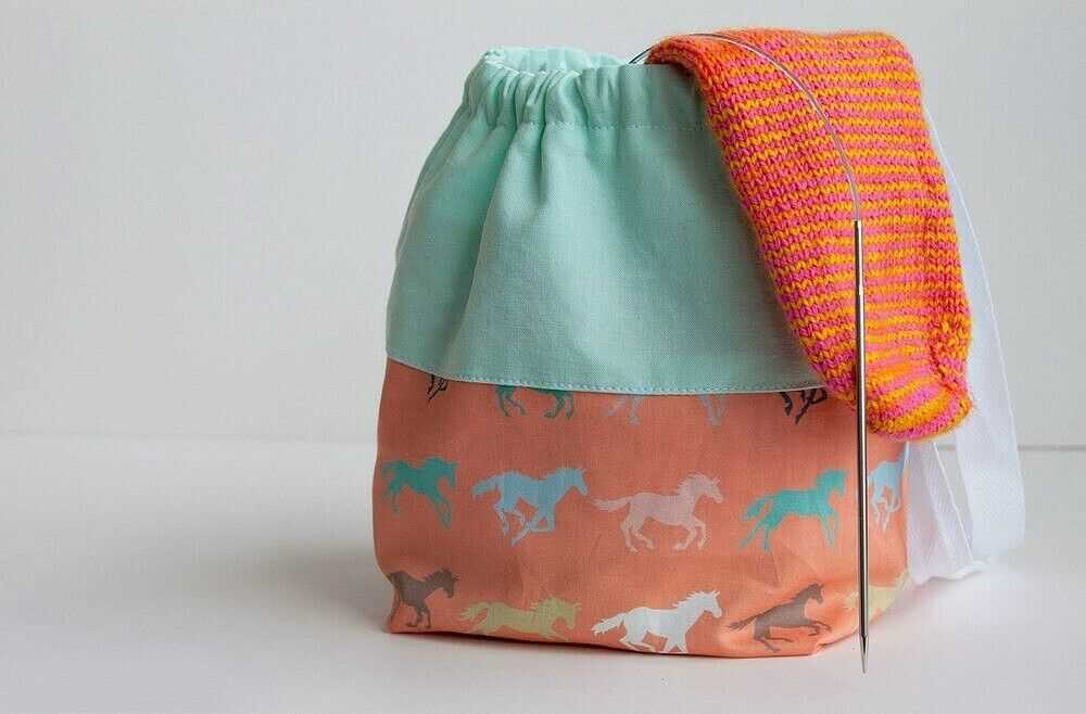 Free knitting project bag pattern