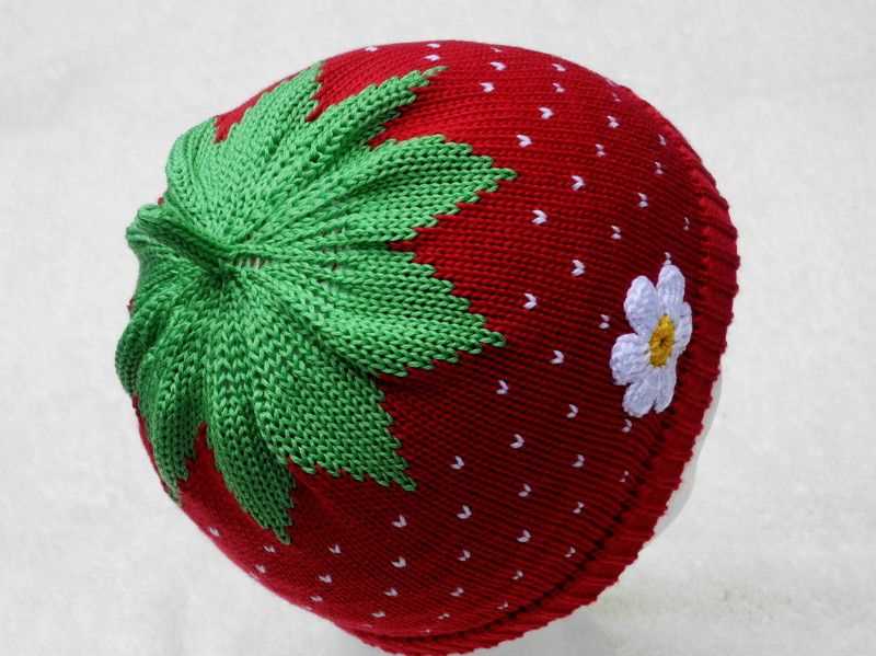 Strawberry knit hat pattern