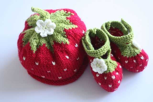 Strawberry knit pattern