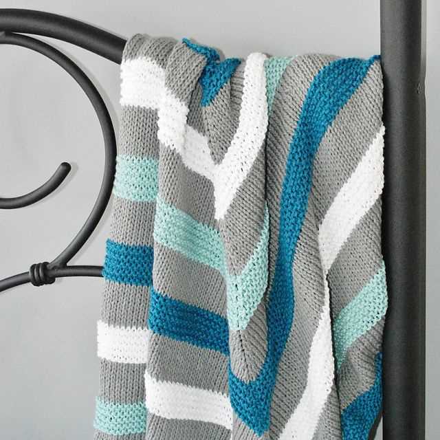 Striped blanket knitting pattern free