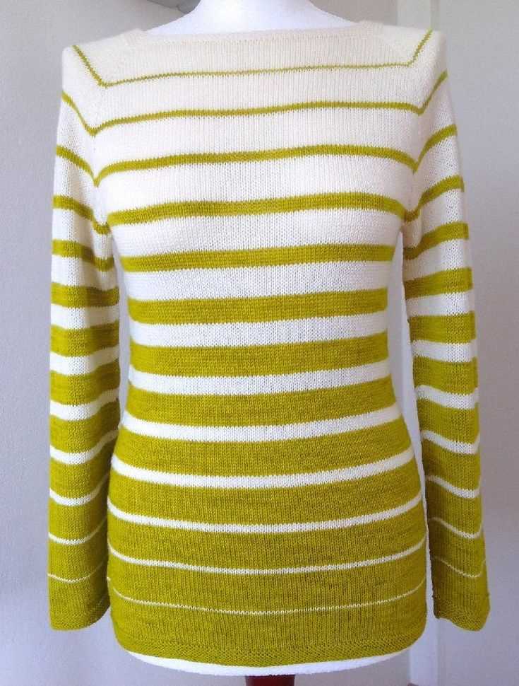 Striped knitted sweater pattern