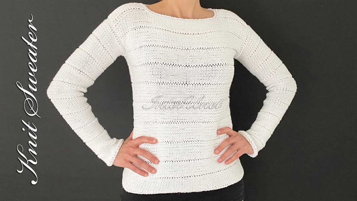 Striped knitted sweater pattern