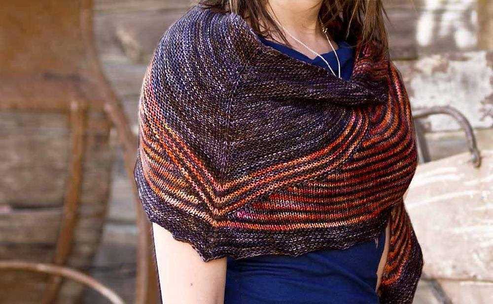 Striped shawl knitting pattern