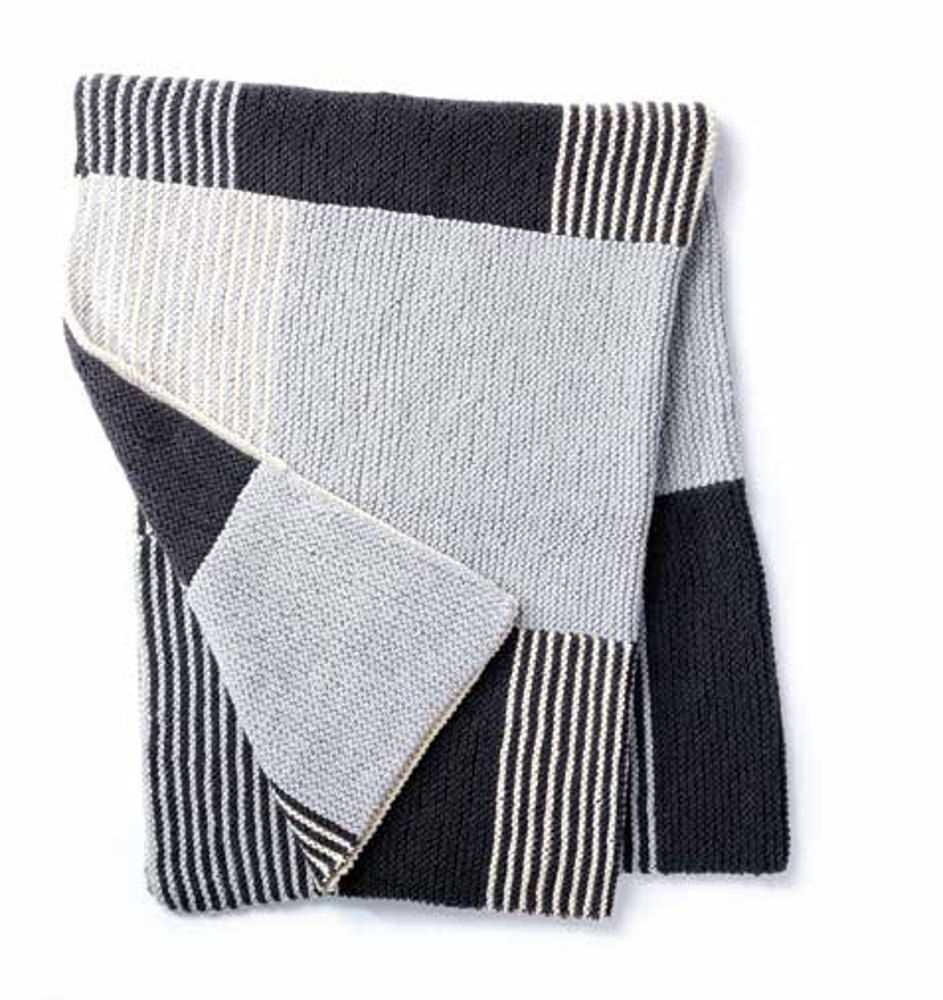 Striped blanket knitting pattern free