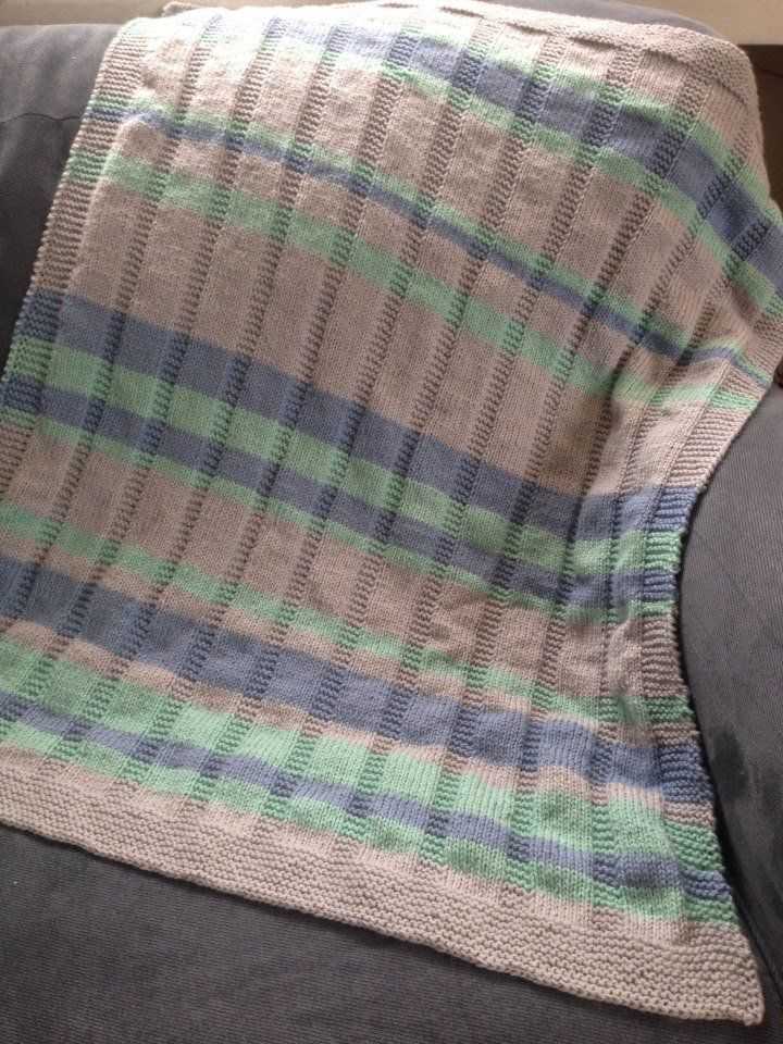 Striped blanket knitting pattern free