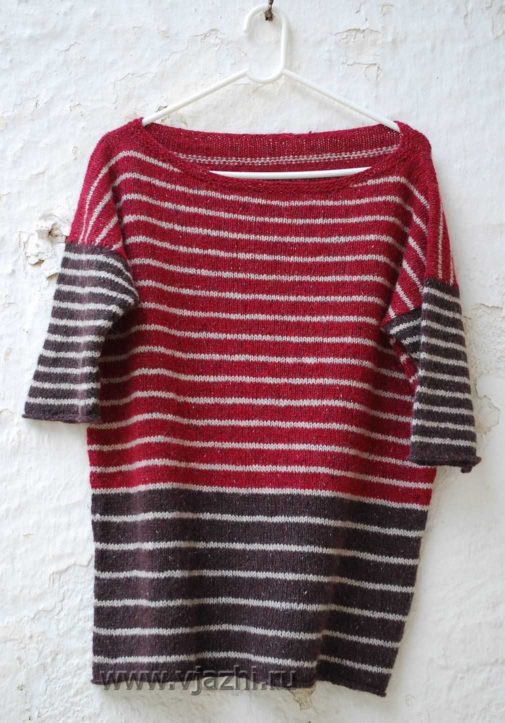 Striped knitted sweater pattern