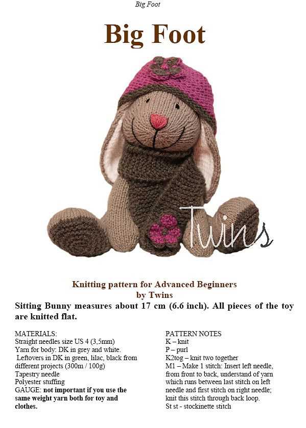 Stuffed animal knitting patterns for beginners