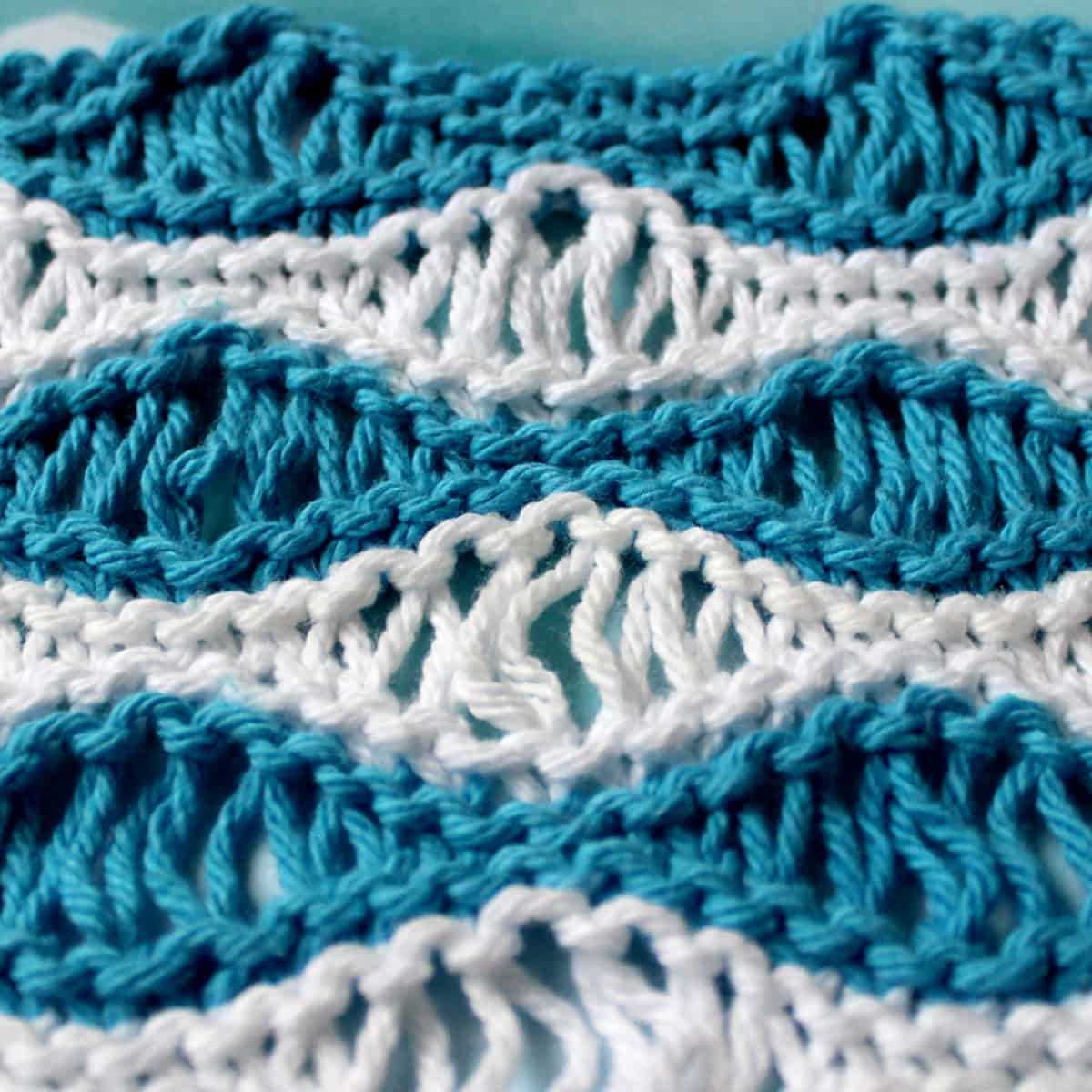 Drop stitch scarf knit pattern