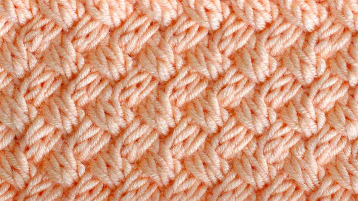 Basket weave pattern knitting