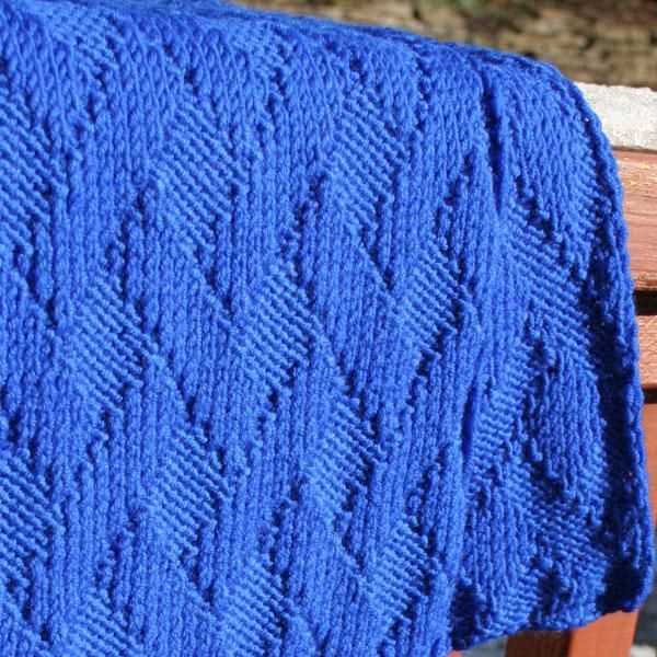 Knit woven scarf pattern